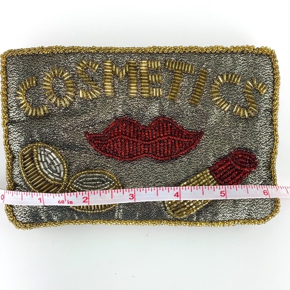 Beaded Cosmetic Makeup Bag - Picture 11 of 12